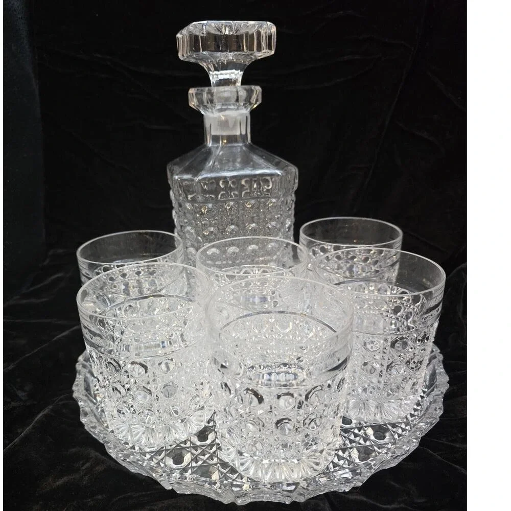 Vintage Tritshler Winterhalder West Germany Button Cut‎ Whiskey Set Read! 9pc